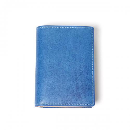 藍染めレザー ハーフ財布