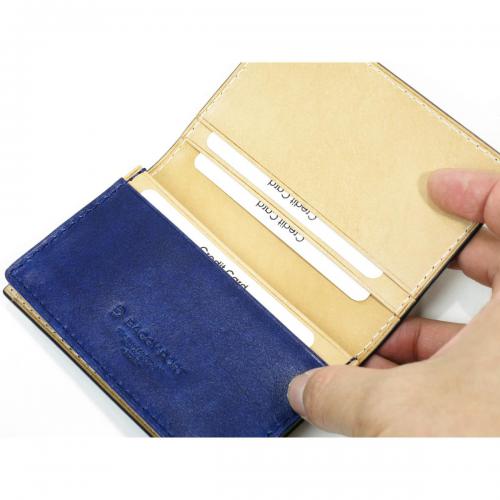 藍染レザー　ペイズリー　カードケース