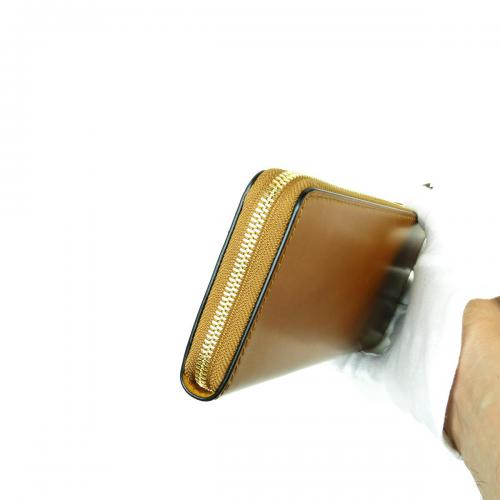 オイルコードバン　ラウンド束入れ