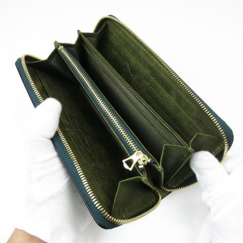 オイルコードバン　ラウンド束入れ