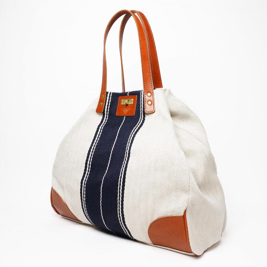 レーヨンリネンヘリンボーントートバッグ