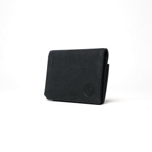 WAXED ELK Leather コンパクト 二つ折り札入れ