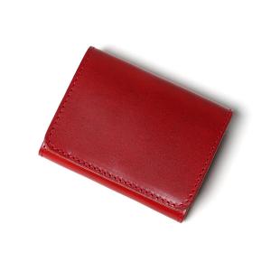 栃木レザー 二つ折りミニ財布