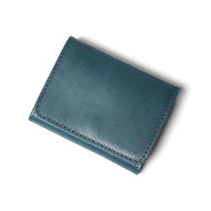 栃木レザー 二つ折りミニ財布