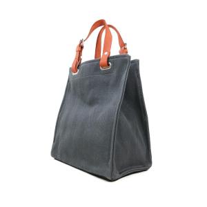 ヘリンボン20oz + カラーヌメ トートバッグ B5size