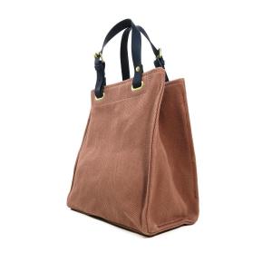 ヘリンボン20oz + カラーヌメ トートバッグ B5size