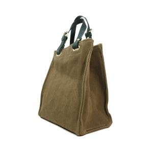 ヘリンボン20oz + カラーヌメ トートバッグ B5size